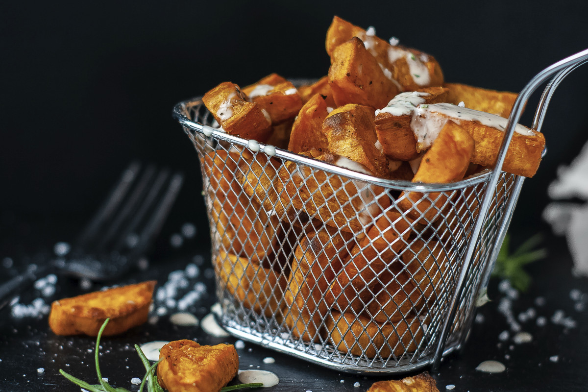 Frittierte Süßkartoffeln