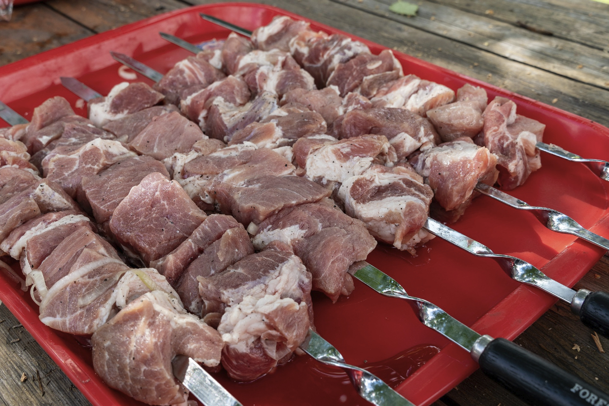 Schweinefleisch-Spieße