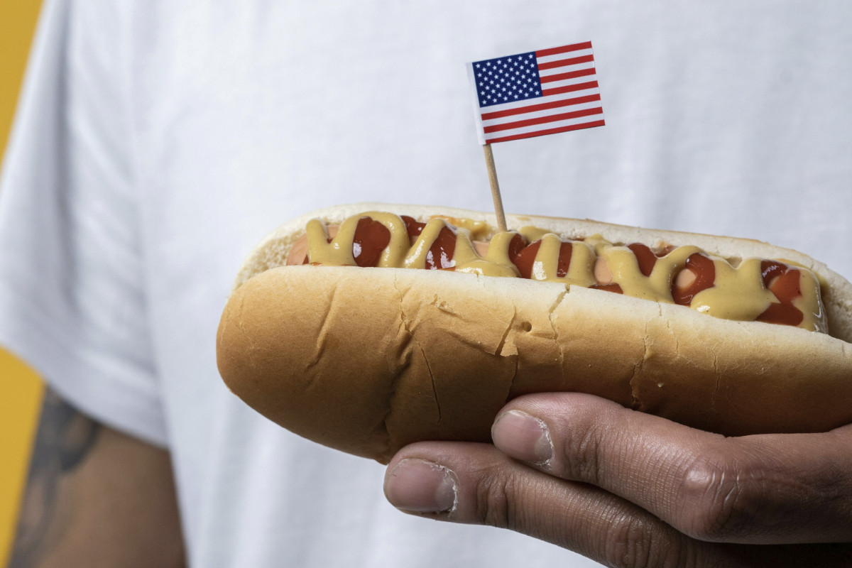 Hotdog USA Flagge