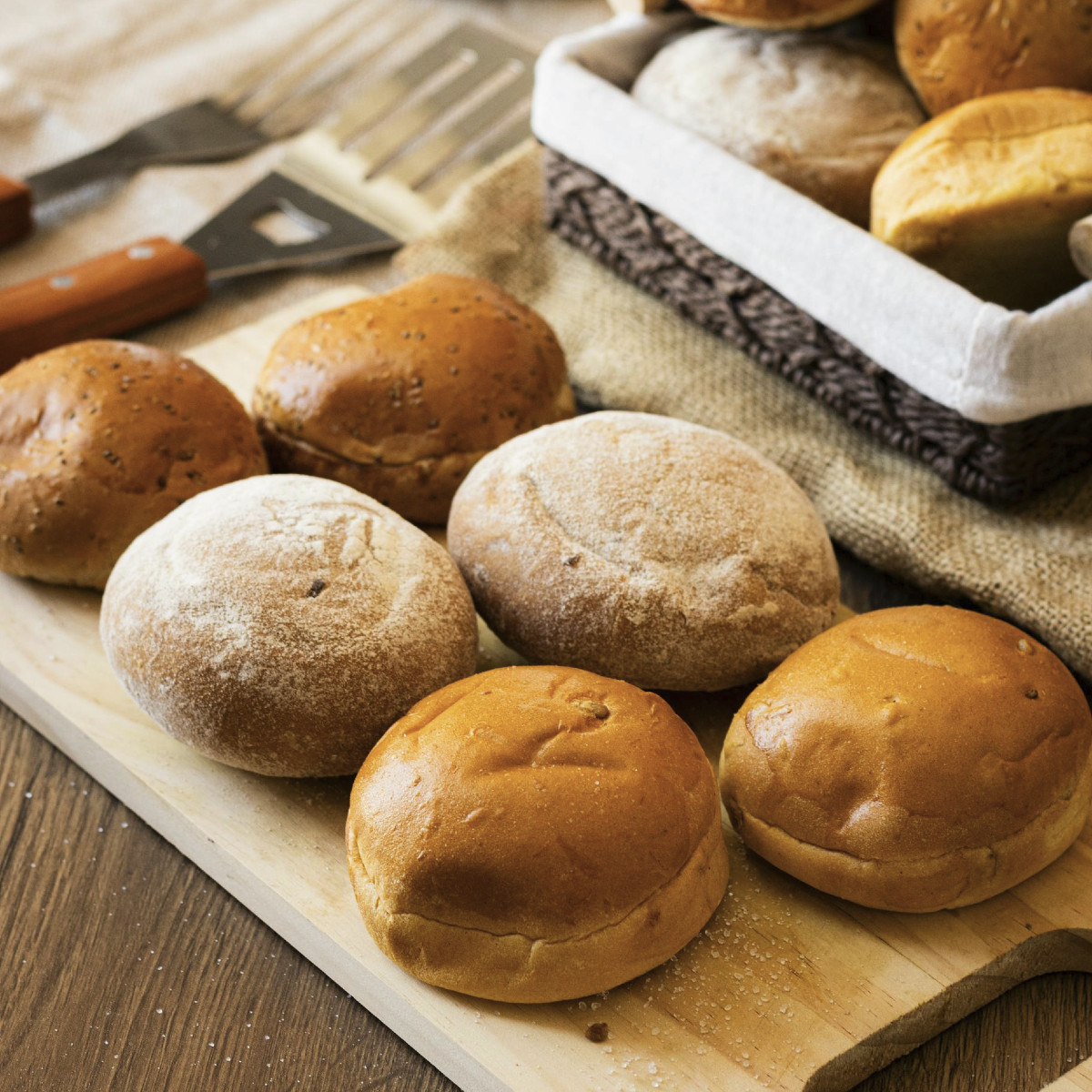 Gemüseburger Zubereitung Brötchen